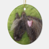 Ornement de poney en laine (Gauche)