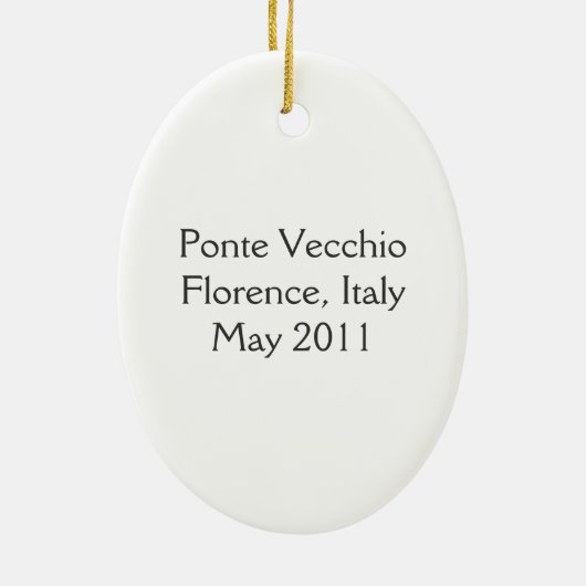 Ornement de Ponte Vecchio (Dos)