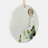 Ornement de portrait vert doux (Droite)