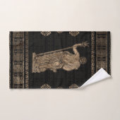 Ornement de Poséidon et de Grecs Meander (Serviette à main)