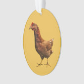 Ornement de poulet de poule de rouge d'île de (devant)