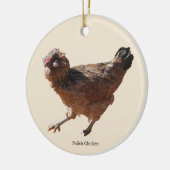 Ornement de poulet polonais (Gauche)