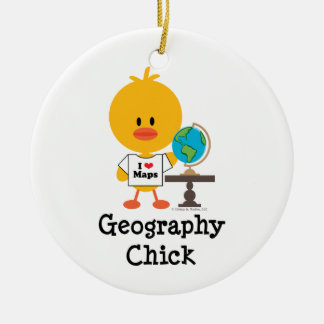 Ornement de poussin de géographie