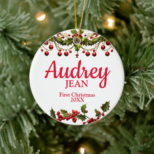Ornement de premier arbre de Noël de bébé (Arbre)