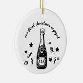 Ornement de premier Noël avec monogramme personnal (Droite)