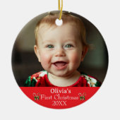 Ornement de premier Noël de bébé (Devant)