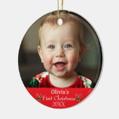 Ornement de premier Noël de bébé (Gauche)