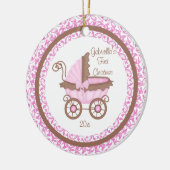 Ornement de premier Noël de bébé Fille de Carrosse (Gauche)
