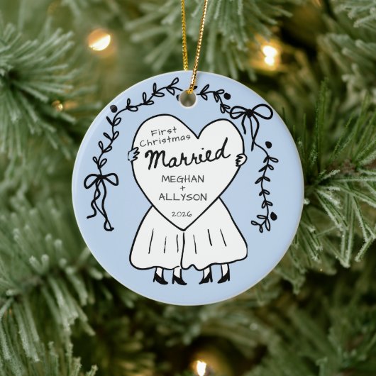 Ornement de premier Noël de Mme et Mme (Arbre)