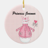 Ornement de princesse de neige rose personnalisée (Dos)