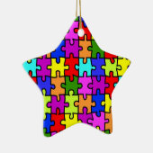 Ornement "de puzzle denteux coloré" (Droite)