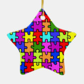 Ornement "de puzzle denteux coloré" (Dos)