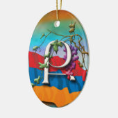 Ornement de "Qe" d'initiales d'alphabet arménien (Gauche)