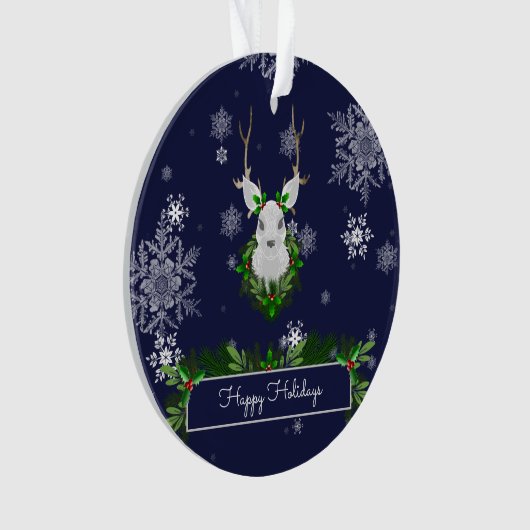 Ornement de rennes bleus (devant)