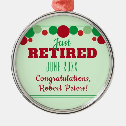 Ornement de retraite personnalisé (Devant)