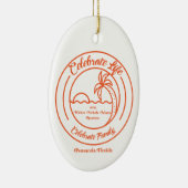 Ornement de réunion en céramique ovale (Droite)