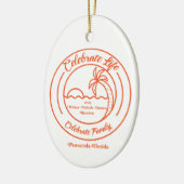 Ornement de réunion en céramique ovale (Gauche)