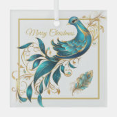 Ornement de roche et de plumes de Noël (Recto)