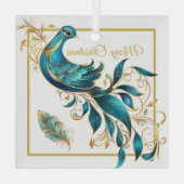 Ornement de roche et de plumes de Noël (Verso)