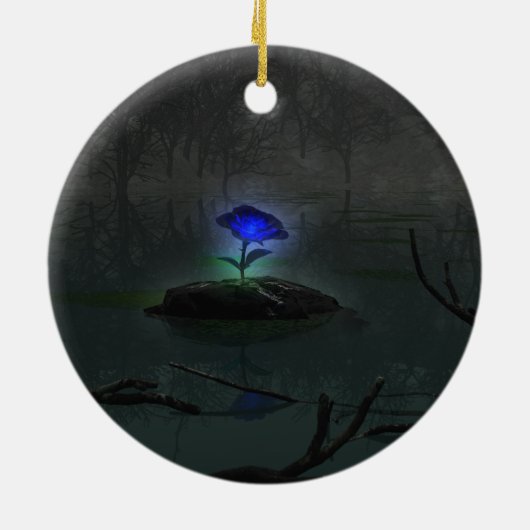 Ornement de rose de bleu (Dos)