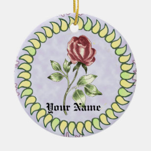 Ornement de rose rouge charmant