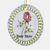 Ornement de rose rouge charmant (Gauche)