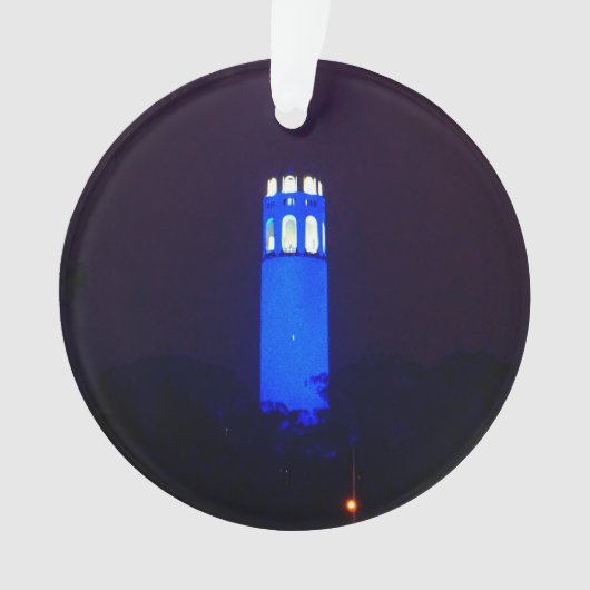 Ornement de San Francisco Blue Coit Tower (devant)