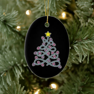 Ornement de sapin de Noël à crânes gothiques