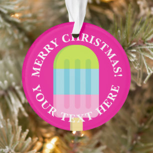Ornement de sapin de Noël cadeau glace popsicle