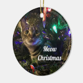 Ornement de sapin de Noël Chat tigré (Gauche)