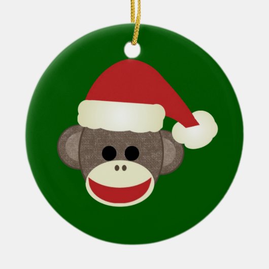 Ornement de singe de Père Noël (Devant)
