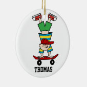 Ornement de skateboard personnalisé (Droite)