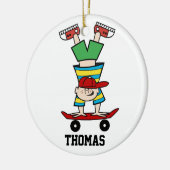 Ornement de skateboard personnalisé (Gauche)