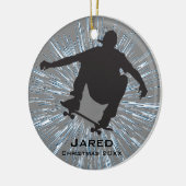 Ornement de skateboard personnalisé (Gauche)