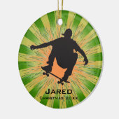 Ornement de skateboard personnalisé (Gauche)