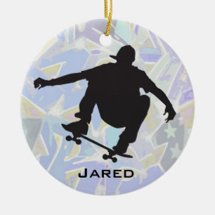 Ornement de skateboard personnalisé