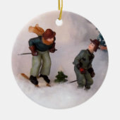 Ornement de skieur (Village de Noël - 0861) (Devant)