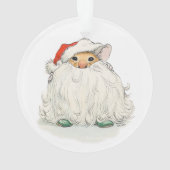 Ornement de souris de barbe de Père Noël (dos)