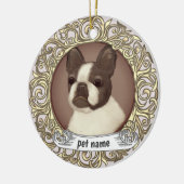 ornement de souvenir affectueux de Boston Terrier (Gauche)