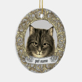 Ornement de souvenir affectueux de chat sibérien (Droite)