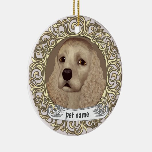 Ornement de souvenir affectueux pour Cocker Spanie (Droite)