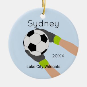 Ornement de souvenir de gardien de but du football