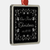 Ornement de souvenir de noir et de noces d'argent (Droite)