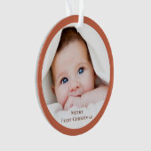 Ornement de souvenir de premier Noël de bébé (devant)