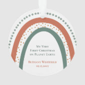 Ornement de souvenir de premier Noël de bébé (dos)