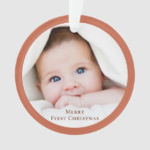 Ornement de souvenir de premier Noël de bébé (devant)