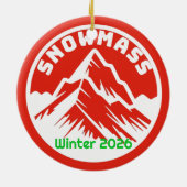 Ornement de souvenir de Ski Snowmass (Dos)