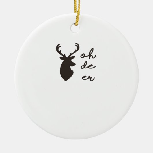 Ornement de style graphique moderne Oh Deer (Devant)