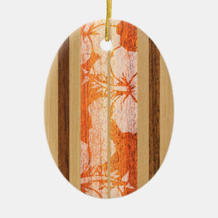 Ornement de surf en bois Haleiwa Vintage Faux