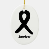 Ornement de survivant de mélanome (Devant)